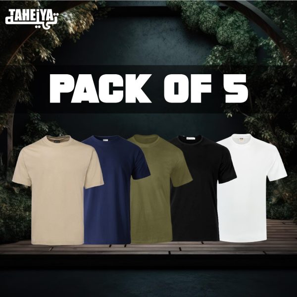 PLAIN T-SHIRT PACK OF 5